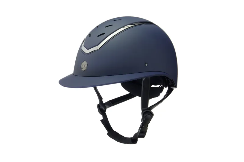 Charles Owen EQx Kylo Riding Helmet - Navy Matte/Pewter Wide Peak 3 Charles Owen EQx Kylo Riding Helmet - Navy Matte/Pewter Wide Peak - Image 3