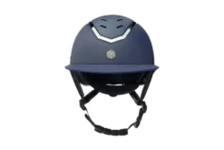 Charles Owen EQx Kylo Riding Helmet - Navy Matte/Pewter Wide Peak