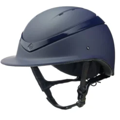 Charles Owen Luna Wide Peak Hat - Navy Matt / Navy Gloss