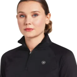 Ariat Women's Sunstopper 2.0 1/4 Zip Baselayer Black 9 Ariat Women's Sunstopper 2.0 1/4 Zip Baselayer Black -Lemieux Shop 10030429 02