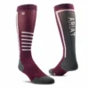 Ariat AriatTEK Slimline Performance Socks Mulberry/Ebony