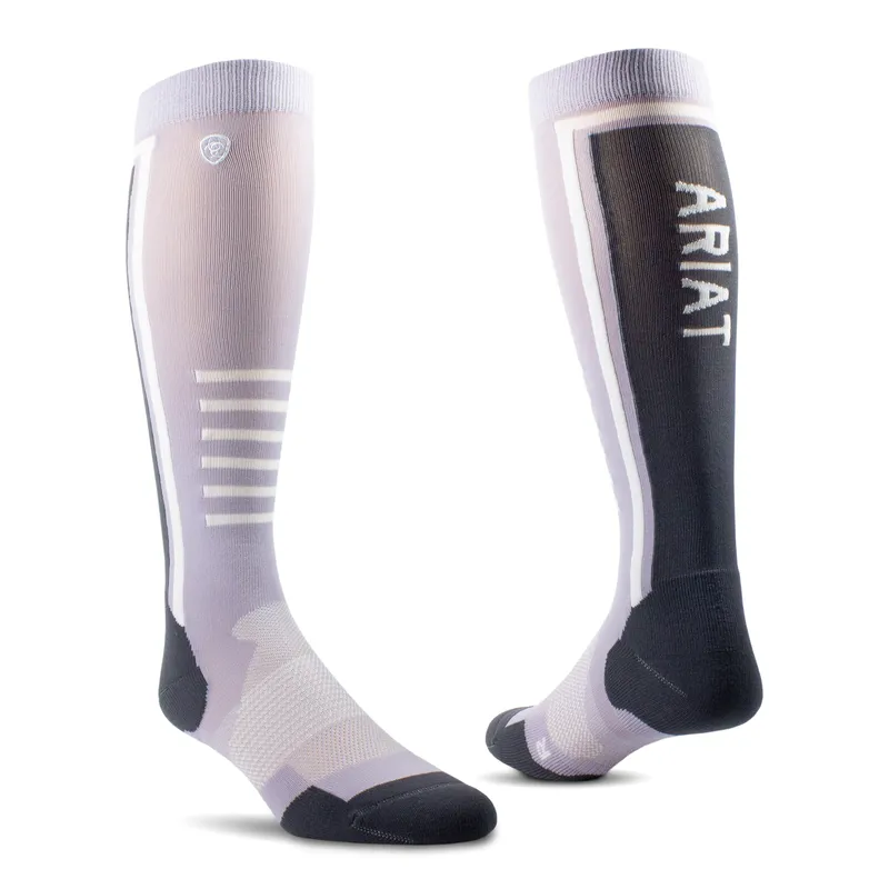 Ariat Tek Women's Slimline Performance Socks Lavender Aura/Periscope 1 Ariat Tek Women's Slimline Performance Socks Lavender Aura/Periscope