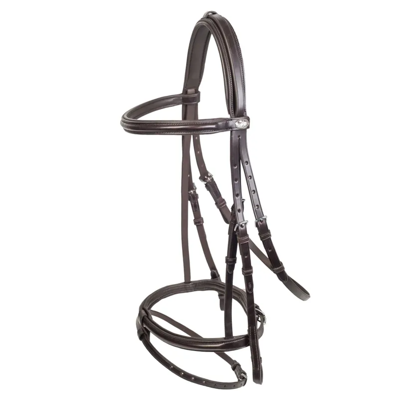 Schockemohle Mannheim Neo Line Bridle Brown-Silver 1 Schockemohle Mannheim Neo Line Bridle Brown-Silver