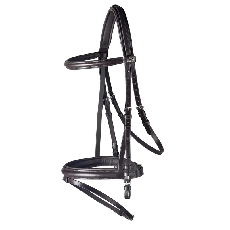 Schockemohle Bremen Neo Line Bridle Brown-Silver 1 Schockemohle Bremen Neo Line Bridle Brown-Silver