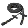 Schockemohle Inside Rubber Grip Bridle Reins With Stops Black-Gold