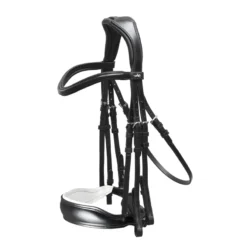 Schockemohle Milan Double Bridle Black-White-Silver