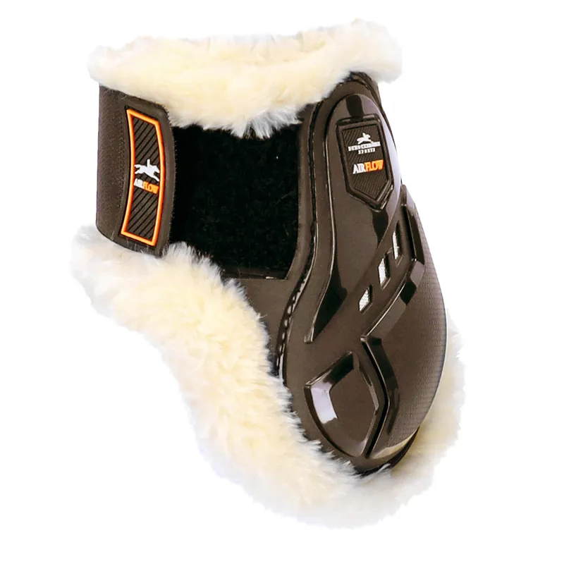Schockemohle Air Flow Champion Faux Fur Fetlock Boots Brown 1 Schockemohle Air Flow Champion Faux Fur Fetlock Boots Brown