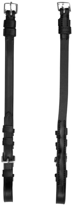 Schockemohle Cheek Pieces With Buckles Black-Silver