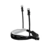 Schockemohle Venice Noseband Black-Patent-White-Silver