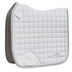 Schockemohle Power Pad With SPORTS Logo Dressage Saddle Pad White-Silver