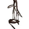 Schockemohle Malibu Rolled Dressage Bridle Espresso-Silver