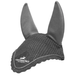 Schockemohle Air Silent With Logo Fly Veil Grey Melange