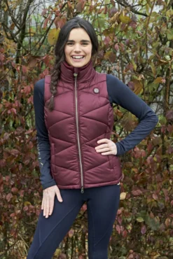Covalliero Quilted Waistcoat Gilet Merlot -Lemieux Shop 177821