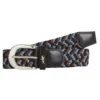 Schockemohle Sporty Logo Belt - Black-Cognac-Azure