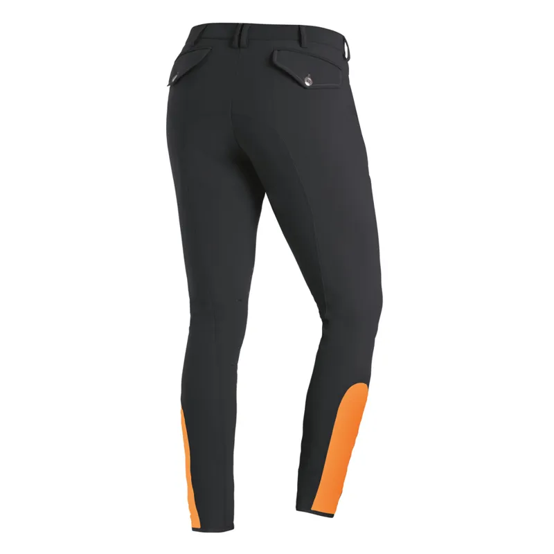 Schockemohle Phoenix Men's Knee Grip Breeches Grey-Orange 2 Schockemohle Phoenix Men's Knee Grip Breeches Grey-Orange - Image 2