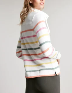 Joules Southwold Buttoned Sweatshirt - Multi Cream Stripe 9 Joules Southwold Buttoned Sweatshirt - Multi Cream Stripe -Lemieux Shop 219864 MULTCRMST203