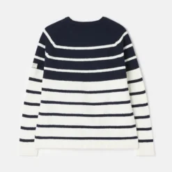 Joules Seaport Chenille Jumper - Navy Cream -Lemieux Shop 219912 NAVCRMSTP 2