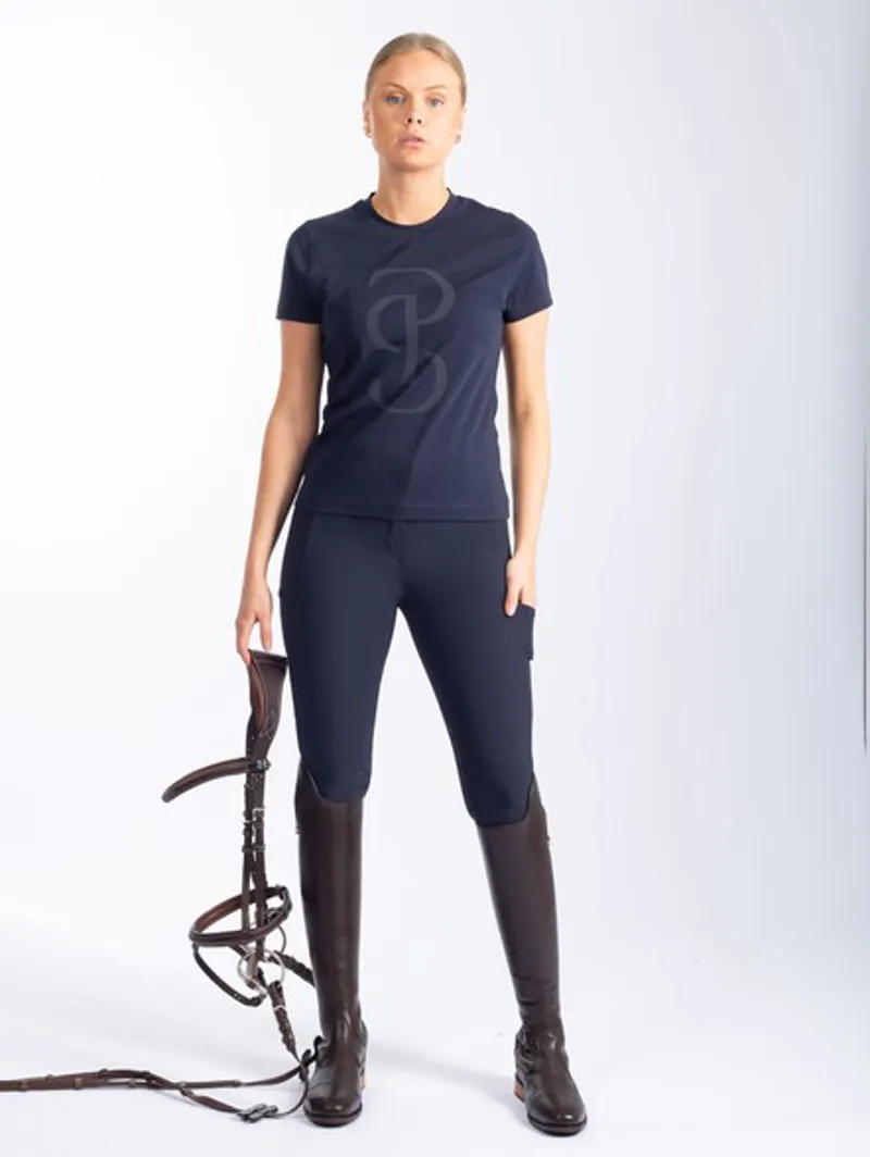 PS Of Sweden Signe Short Sleeve Top - Navy 2 PS Of Sweden Signe Short Sleeve Top - Navy - Image 2