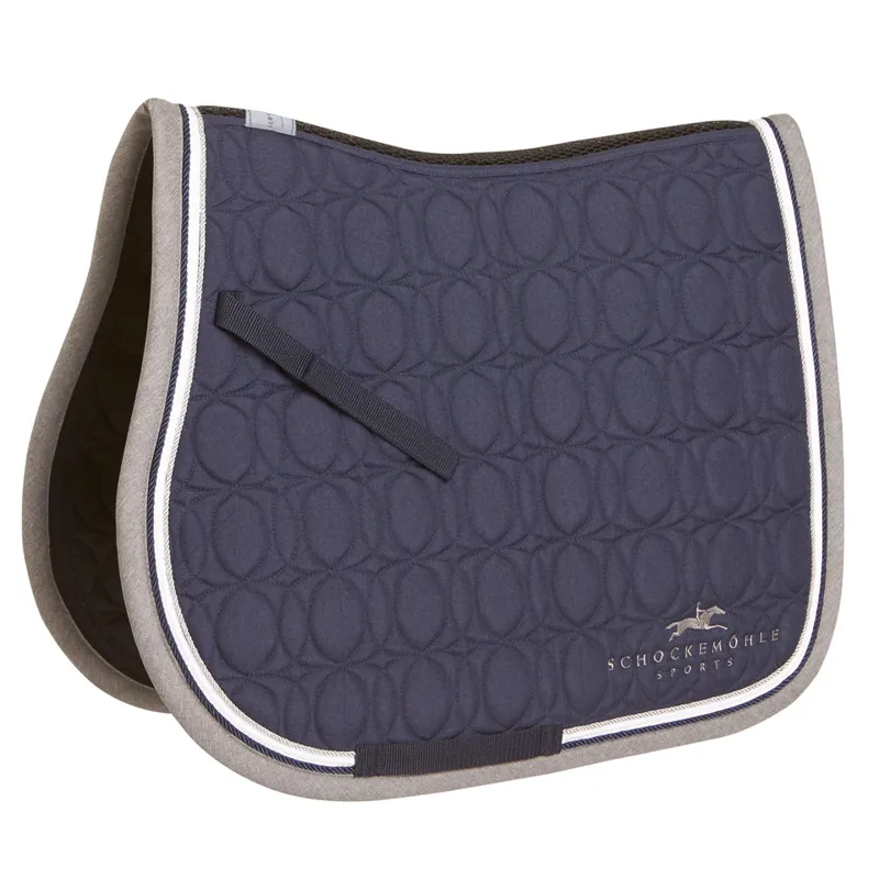 Schockemohle Air Cool Pad II Jumping Saddle Pad Navy-Silver 1 Schockemohle Air Cool Pad II Jumping Saddle Pad Navy-Silver