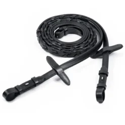 Schockemohle Laced Reins Black-Silver