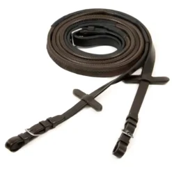 Schockemohle Neo Rubber Reins Brown-Silver