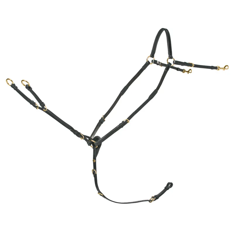 Schockemohle Race II Breastplate Black-Gold 1 Schockemohle Race II Breastplate Black-Gold