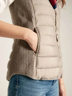 Joules Women's Whitlow Padded Gilet - Pearl -Lemieux Shop 672083s5