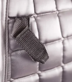 Premier Equine Alberta CC Satin GP/Jump Square Grey -Lemieux Shop Alberta GP Jump Saddle Pad Grey 3