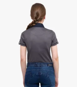 Premier Equine Mini Amia Girl's Technical Short Sleeve Riding Top Grey 9 Premier Equine Mini Amia Girl's Technical Short Sleeve Riding Top Grey -Lemieux Shop Amia Top Kids grey 2