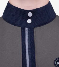 Premier Equine Mini Amia Girl's Technical Short Sleeve Riding Top Grey 8 Premier Equine Mini Amia Girl's Technical Short Sleeve Riding Top Grey -Lemieux Shop Amia Top Kids grey 3