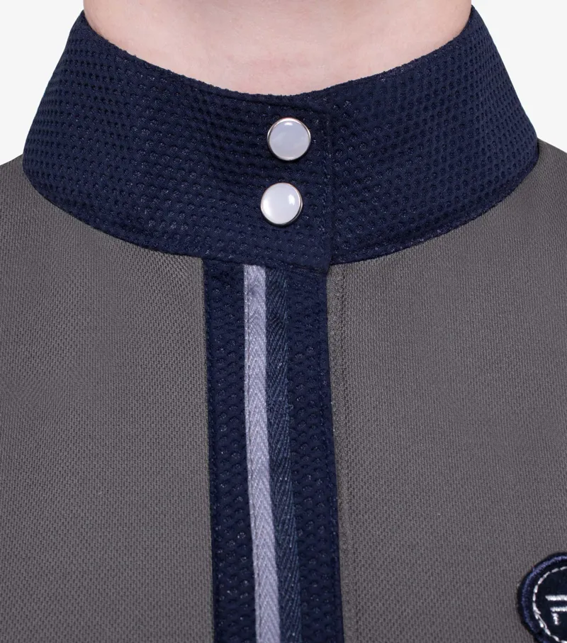 Premier Equine Mini Amia Girl's Technical Short Sleeve Riding Top Grey 4 Premier Equine Mini Amia Girl's Technical Short Sleeve Riding Top Grey - Image 4