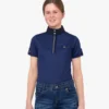 Premier Equine Mini Amia Girl's Technical Short Sleeve Riding Top Navy