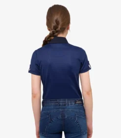 Premier Equine Mini Amia Girl's Technical Short Sleeve Riding Top Navy -Lemieux Shop Amia Top Kids navy 2