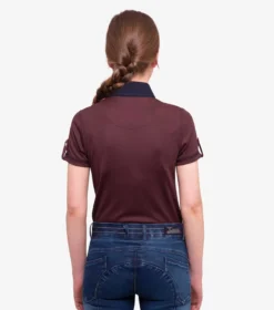 Premier Equine Mini Amia Girl's Technical Short Sleeve Riding Top Wine 11 Premier Equine Mini Amia Girl's Technical Short Sleeve Riding Top Wine -Lemieux Shop Amia Top Kids wine 2