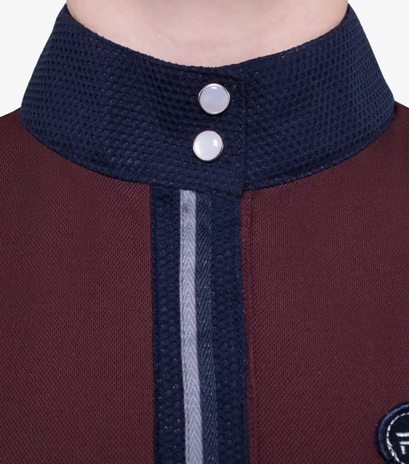 Premier Equine Mini Amia Girl's Technical Short Sleeve Riding Top Wine 5 Premier Equine Mini Amia Girl's Technical Short Sleeve Riding Top Wine - Image 5