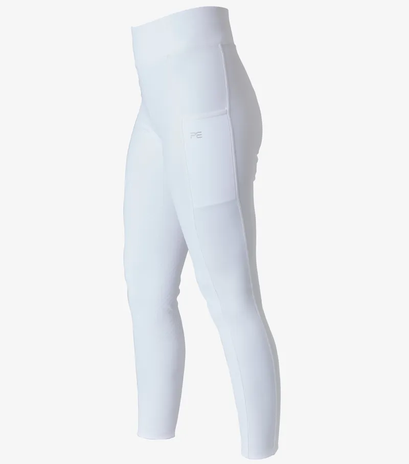 Premier Equine Aresso Ladies Full Seat Gel Riding Tights White 4 Premier Equine Aresso Ladies Full Seat Gel Riding Tights White - Image 4