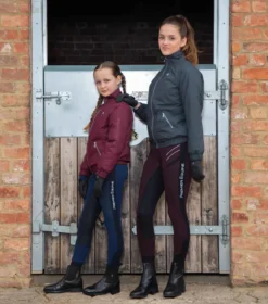Premier Equine Astrid Girls Full Seat Gel Pull On Riding Tights Wine -Lemieux Shop Astrid Kids Full Seat Gel Pull On Riding Tights Wine 2