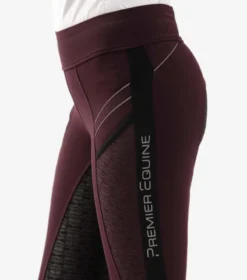 Premier Equine Astrid Girls Full Seat Gel Pull On Riding Tights Wine -Lemieux Shop Astrid Kids Full Seat Gel Pull On Riding Tights Wine 5