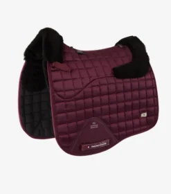 Premier Equine Atlantis CC Satin Wool Dressage Square Wine/Black Wool
