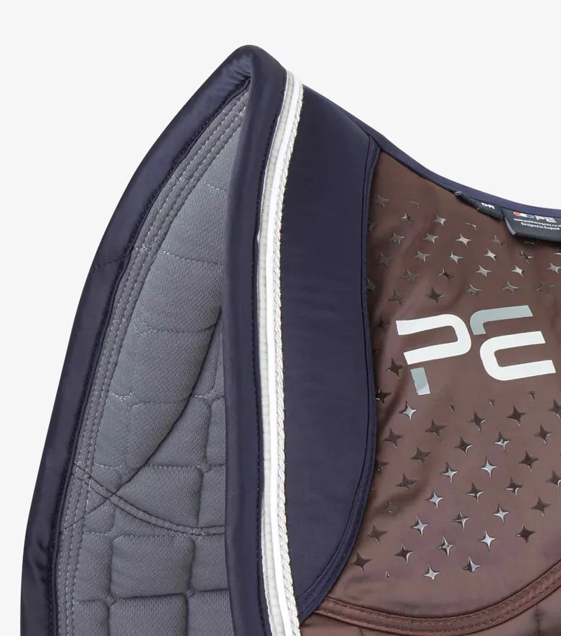 Premier Equine Azzure Anti-Slip Satin Dressage Square Brown 3 Premier Equine Azzure Anti-Slip Satin Dressage Square Brown - Image 3