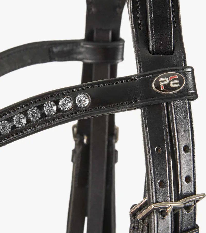 Premier Equine Bellissima Crank Bridle With Diamante Browband Black 5 Premier Equine Bellissima Crank Bridle With Diamante Browband Black - Image 5