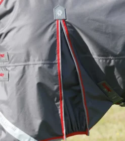 Premier Equine Buster 50g Turnout Rug With Snug-Fit Neck Cover Grey -Lemieux Shop Buster 50 Turnout Rug Grey 4