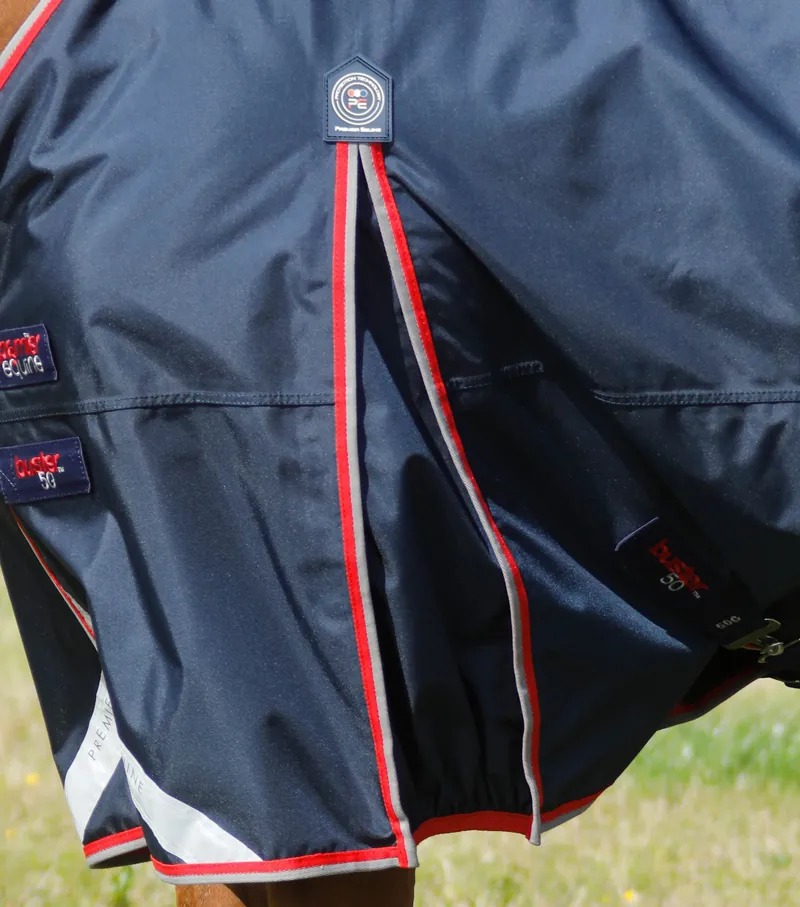 Premier Equine Buster 50g Turnout Rug With Snug-Fit Neck Cover Navy 4 Premier Equine Buster 50g Turnout Rug With Snug-Fit Neck Cover Navy - Image 4
