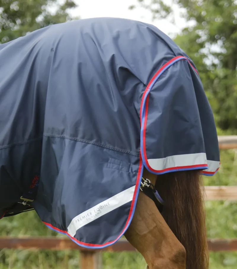 Premier Equine Buster Hardy 0g Half Neck Turnout Rug Navy 6 Premier Equine Buster Hardy 0g Half Neck Turnout Rug Navy - Image 6