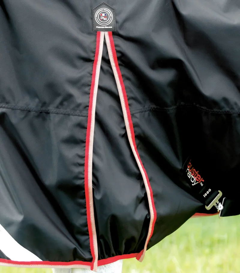 Premier Equine Buster Hardy 100g Half Neck Turnout Rug Black 4 Premier Equine Buster Hardy 100g Half Neck Turnout Rug Black - Image 4