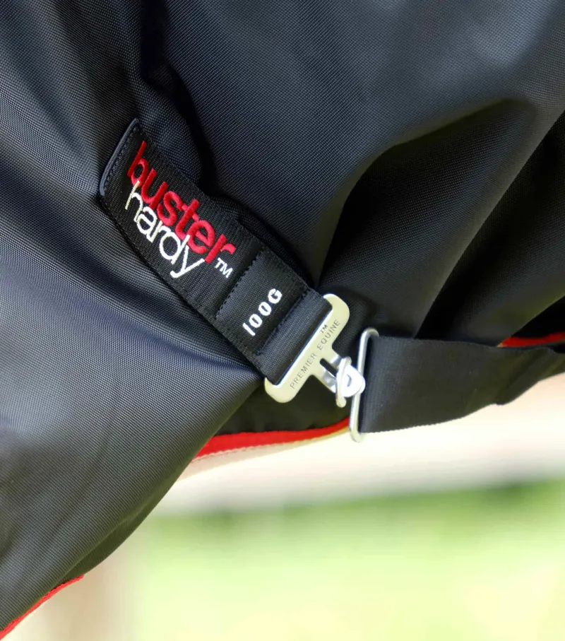 Premier Equine Buster Hardy 100g Half Neck Turnout Rug Black 5 Premier Equine Buster Hardy 100g Half Neck Turnout Rug Black - Image 5