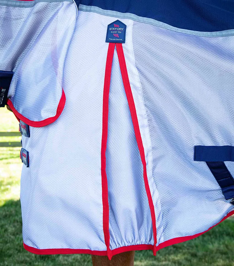 Premier Equine Buster Stay-Dry Super Lite Fly Rug With Surcingles Navy 5 Premier Equine Buster Stay-Dry Super Lite Fly Rug With Surcingles Navy - Image 5