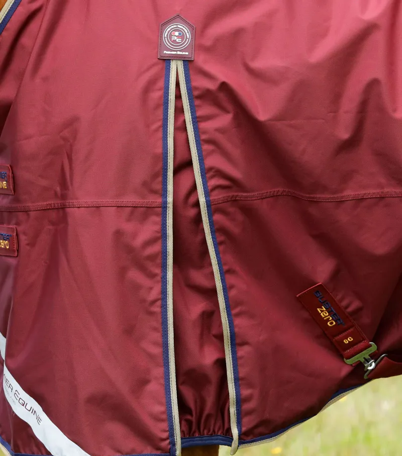 Premier Equine Buster Zero Turnout Rug With Classic Neck Cover Burgundy 4 Premier Equine Buster Zero Turnout Rug With Classic Neck Cover Burgundy - Image 4
