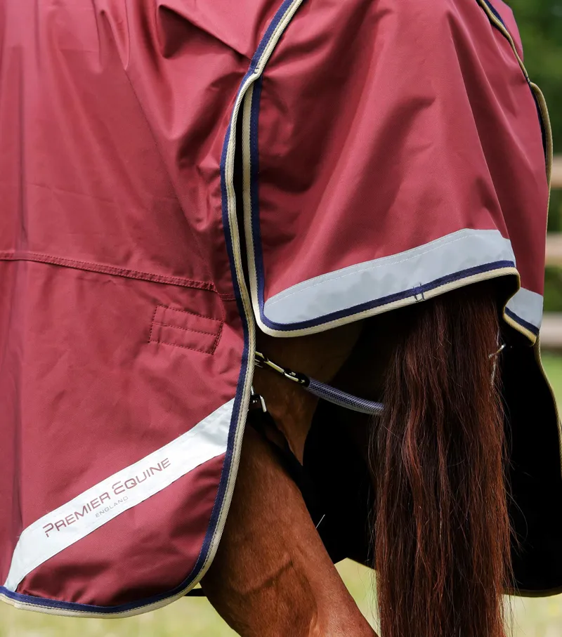 Premier Equine Buster Zero Turnout Rug With Classic Neck Cover Burgundy 6 Premier Equine Buster Zero Turnout Rug With Classic Neck Cover Burgundy - Image 6