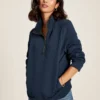 Joules Women's Anisa Quilted Zip Sweatshirt - French Navy